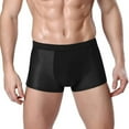 thumbnail image 5 of Big & Tall Underwear for Men L-4X Plus Size 5 Pack Boxer Briefs Silk Solid Color Breathable Hollow-Out Multipack Mid Waisted Cooling Boxers, 5 of 8