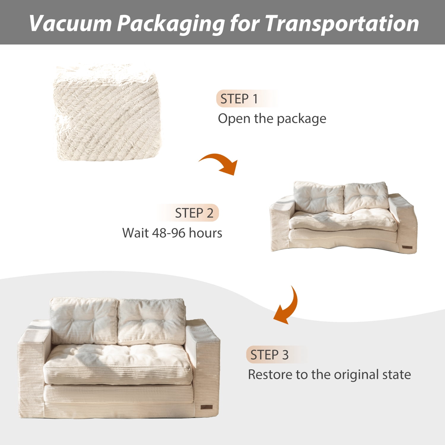 GOODONE Convertible Sofa Bed,Pull Out Couch Beds Loveseat Sleeper,2 in 1 Folding Couch Bed with Pillows for Living Room Bedroom,Beige