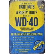 Do You Have Tight Nuts Or A Rusty Tool? Retro Vintage Metal Tin Signs Poster Style Wall Art Decor Garage Signs for Men 12 X 8