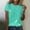 Mint Green, variant on Brondbend Tshirts Women Tops for Women Crewneck Short Sleeve Bright Print Blouse Casual Loose Fit Lady Tops Workout Spring Summer Clothes Blue