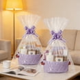 thumbnail image 6 of Gift Baskets Empty with Gift Bags and Ribbon Bows,12”x8”x5” Small Woven Gift Basket with Handles for Birthday, Baby Shower, Valentine's Day, Easter, Christmas Gifts or Toys Gray, 6 of 9