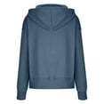 thumbnail image 4 of Xcmzpl Women's Hoodies Cute Solid Color Hooded Sweatshirt Holiday Pullover Tops Workout Long Sleeve Blouses Winter Fashion, 4 of 9