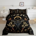 thumbnail image 3 of Feelyou Magic Boho Butterfly Bedding Comforter Set for Teens, Rustic Leaves Plant Twin Comforter Sets, Tribal Moon Galaxy Reversible Bedding Set, Lightweight Room Decor, 2 Pieces, 3 of 9