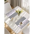 thumbnail image 5 of Purple Lavenders Placemats Set of 6, Spring Floral Black Plaid Farmhouse Placemats for Dining Table, Place Mats for Kitchen Tabletop, Waterproof Wipeable Dining Table Mats Set, 5 of 9
