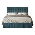 thumbnail image 2 of Home Design Larry Full Tufted Upholstered Panel Bed Frame with Button Tufted Headboard and Bed Skirt, Denim Blue, Easy Assembly, 2 of 7