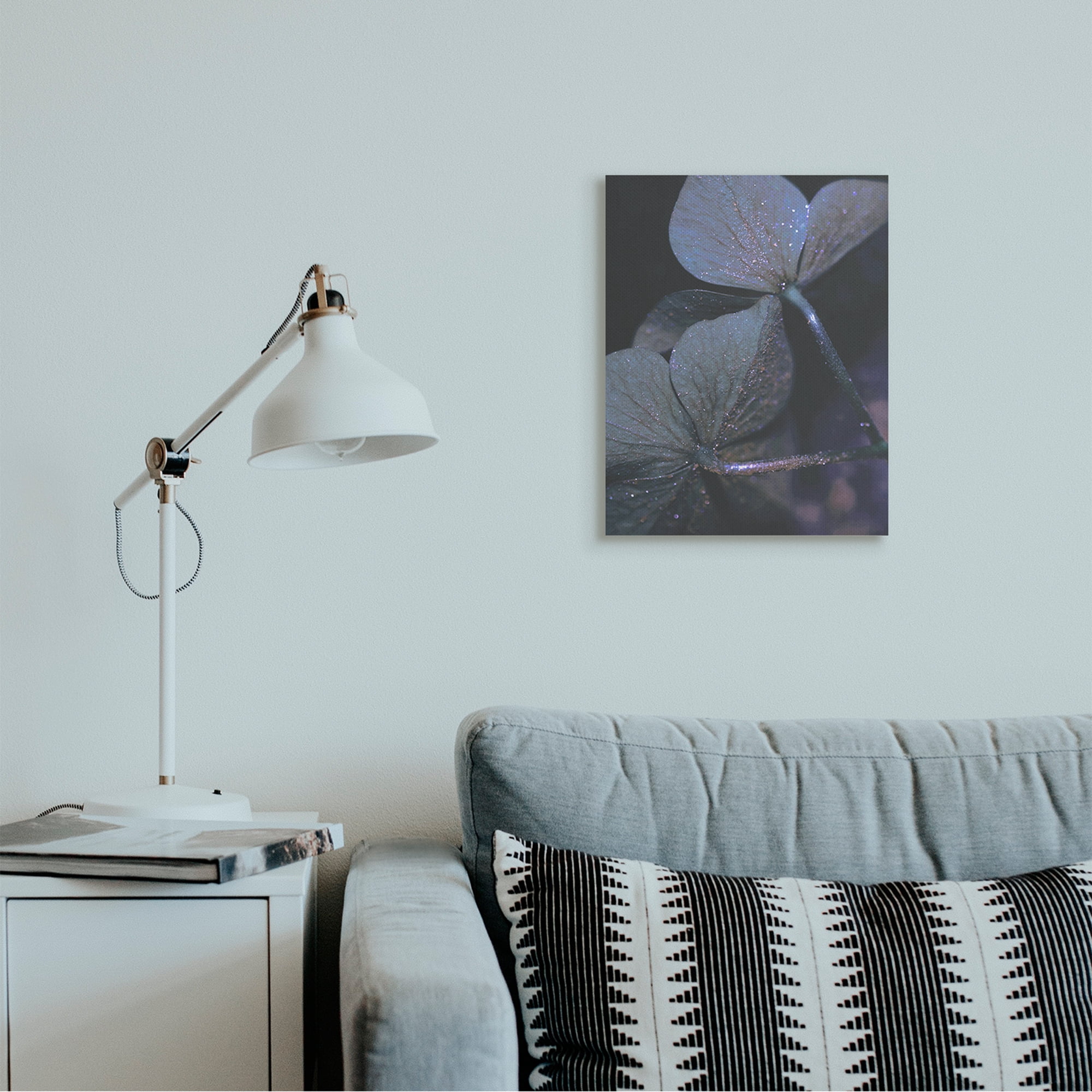 Stupell Industries Dark Tone Glittered Clover Petals Detail Canvas Wall Art by Daphne Polselli