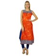 thumbnail image 2 of Bimba Women Ethnic Cotton custom Kurti Kurta Long Blouse Orange Top Tunic, 2 of 7