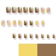 thumbnail image 5 of KUFptva Square Press on Nails Flower Fake Nails Stick on Nails in 12 Sizes 24 Pcs French Nails Tips for DIYS Nails Art Decors, 5 of 7