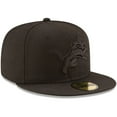 thumbnail image 2 of Men's New Era Detroit Lions Black on Black 59FIFTY Fitted Hat, 2 of 4