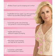 Exquisite Form 5107565 Fully® Slimming Wireless Back Posture Support Longline Bra with Front Closure Lace
