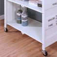 thumbnail image 4 of Furniture of America Maxima Metal Folding Bookcase with Wheels, White, 4 of 5
