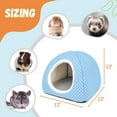 thumbnail image 2 of NANAHuang Rabbit Hideout Large Bunny Bed Washable Rabbit House and Hideout Fleece Guinea Pig Hiding Hut for Indoor Bunnies Small Animal Hideaway, 2 of 6
