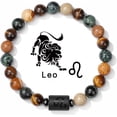 thumbnail image 2 of Pulsera del Zodíaco para Mujeres Hombres Pulsera de Cuentas de Piedra Natural Signo del Zodíaco Constelación Distancia Oración Bendición Pulsera para Parejas Amigos Regalos para cumpleaños, 2 of 4