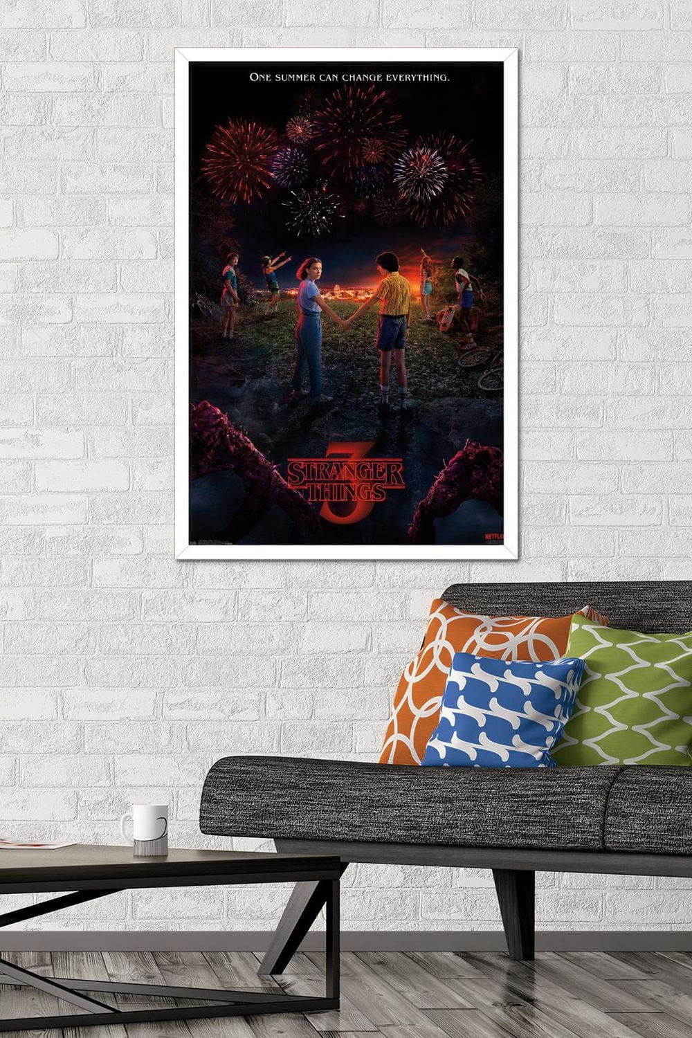 Netflix Stranger Things: Season 3 - Key Art Wall Poster, 22.375" x 34" Framed