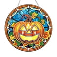 thumbnail image 3 of Halloween Diamond Art Kits For Adults Clearance, DIY Pearl Diamond Art, Hanging Ornament For Halloween Front Door Decor, DIY Fall Home Decor Wall Art, Halloween DIY Gift (Sky Blue), 3 of 7