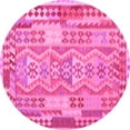 thumbnail image 1 of Ahgly Company Indoor Round Abstract Pink Contemporary Area Rugs, 7' Round, 1 of 4