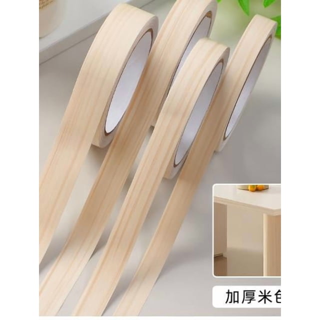 Cinta adhesiva para bordes con imitación de madera para reparación y decoración de juntas, ideal para muebles, armarios, puertas y escaleras.
