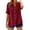 Red, variant on SROBPTY Womens Tops Plus Size, Summer Linen Shirts for Women, Women's Casual Short Sleeve V Neck Summer Loose Tee Shirts Blouse Beige M