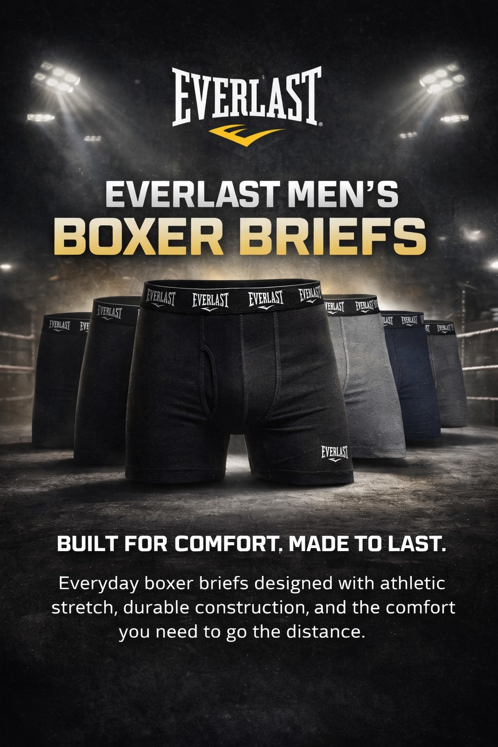 Everlast Men's Performance Underwear Boxer Briefs, 6-Pack photo 2