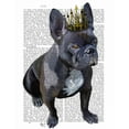 thumbnail image 2 of Fab Funky 12x14 Black Ornate Wood Framed with Double Matting Museum Art Print Titled - French Bulldog King, 2 of 4
