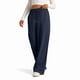 thumbnail image 2 of Pantalones Deportivos de Pierna para Mujer, Holgados, con Cordón Elástico, de Cintura Alta, Estilo Palazzo. Tíbet L, 2 of 7