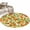 Pumpkin Orange, variant on Green Orange Round Area Rug 3Ft Washable Small Circle Rugs for Kitchen Entryway, Summer Botanical Leaves Watercolor Checkered Non-Slip Carpet Floor Mats Indoor Outdoor Carpet Runner Home Decor