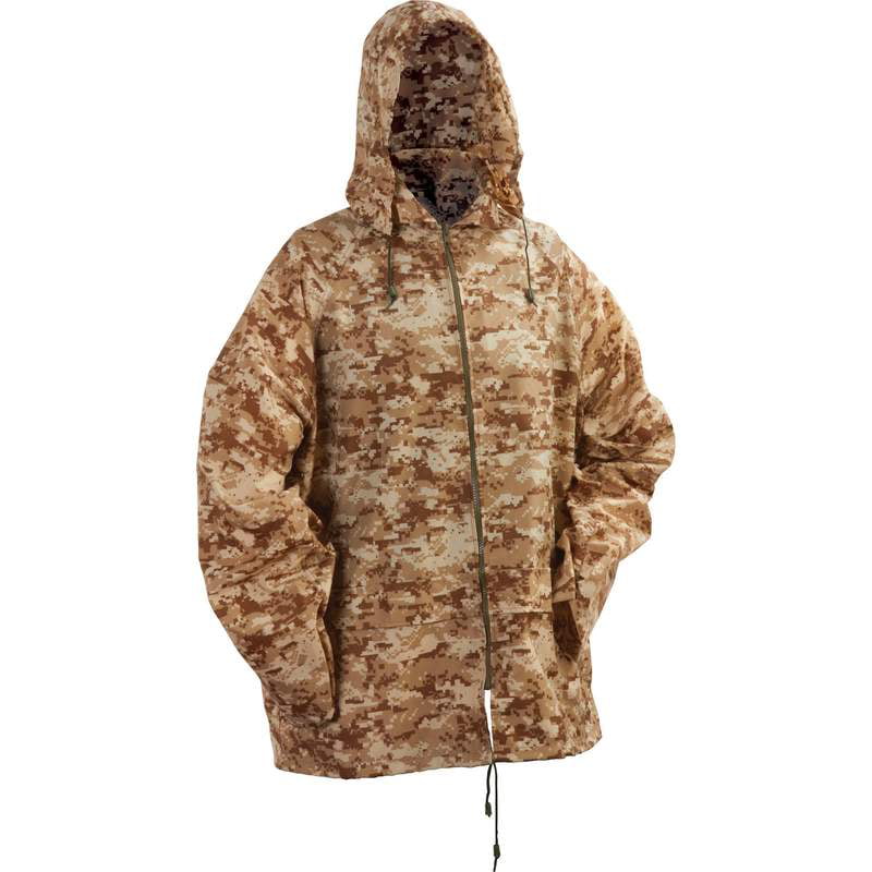 Honey GD Adult Camouflage Outdoor Hooded Reusable Rain Jacket