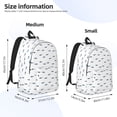 thumbnail image 2 of Honeii Cute Shark Print Canvas Backpack for School & Outdoor,Laptop Excursion Backpack,Notebook School Bookbag For Men Women,for Work, Travel, and Everyday Use-Small, 2 of 5