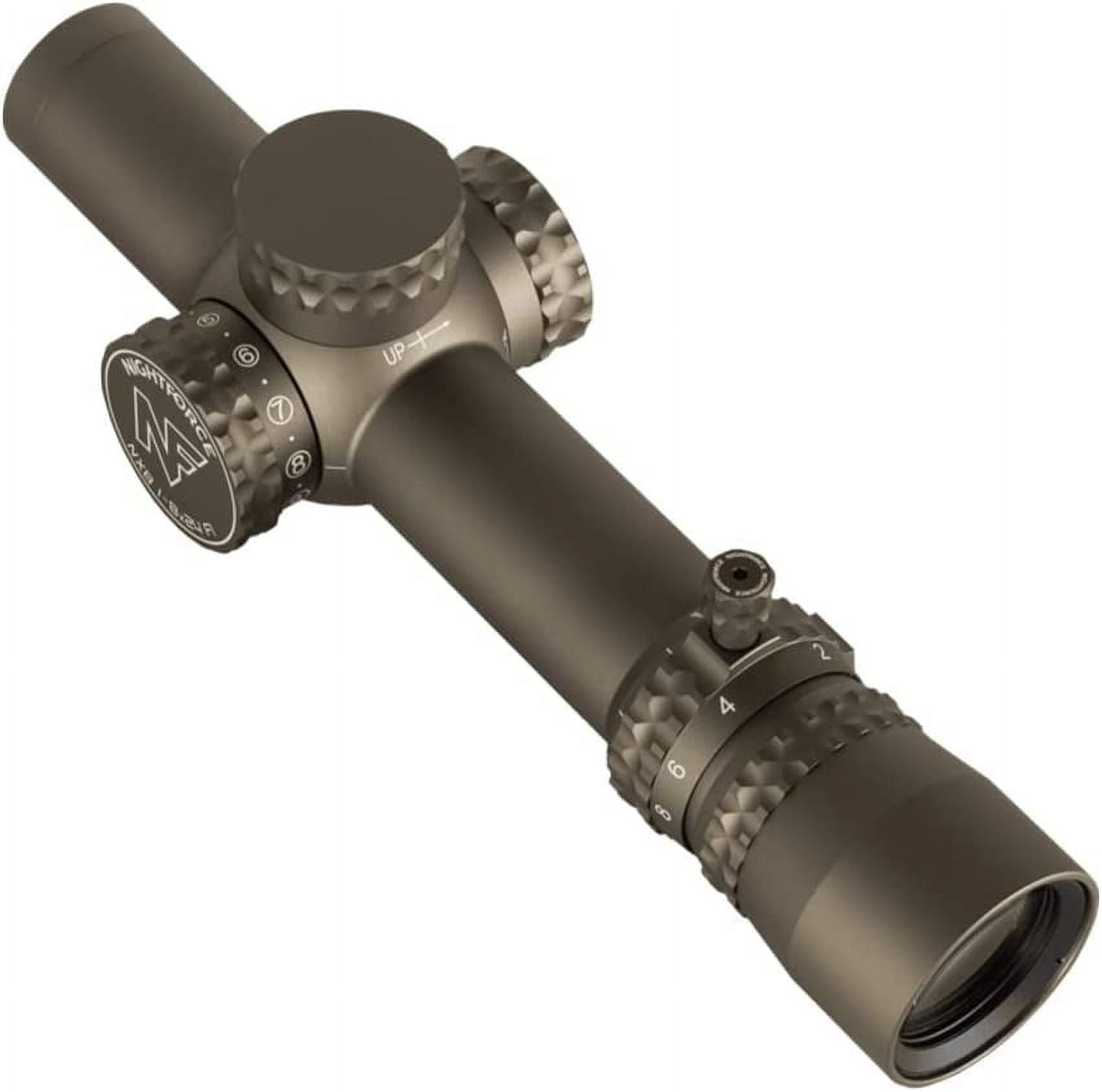 NIGHTFORCE NX8 1-8X24mm F1 Capped 30mm Tube Hunting Gun Scope with FC-DMX Reticle Dark Earth