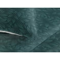 thumbnail image 3 of Ambesonne Lead Print Quilted Bedspread Set 3 Pcs, Minimalist Forest Leaves, Twin, Dark Teal Forest Green, 3 of 4