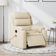 thumbnail image 1 of vidaXL Electric Massage Recliner Chair Cream Fabric, 1 of 1