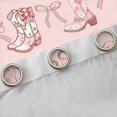 thumbnail image 4 of Homewish Pink Ribbon Bow Black Out Curtains,Rustic Cowgirl Boots Curtains Pack of 2 (42x63 Each),Pink Kawaii Bowtie Bedroom Curtains For Girls,Breathable Home Decor, 4 of 6