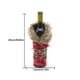 thumbnail image 2 of Naiovety Funda de botella de vino de Navidad estilo Vintage Año Nuevo manga de cerveza pajarita de Navidad ropa de champán con botón fiesta Kits de decoración para fiestas Gris, 2 of 6