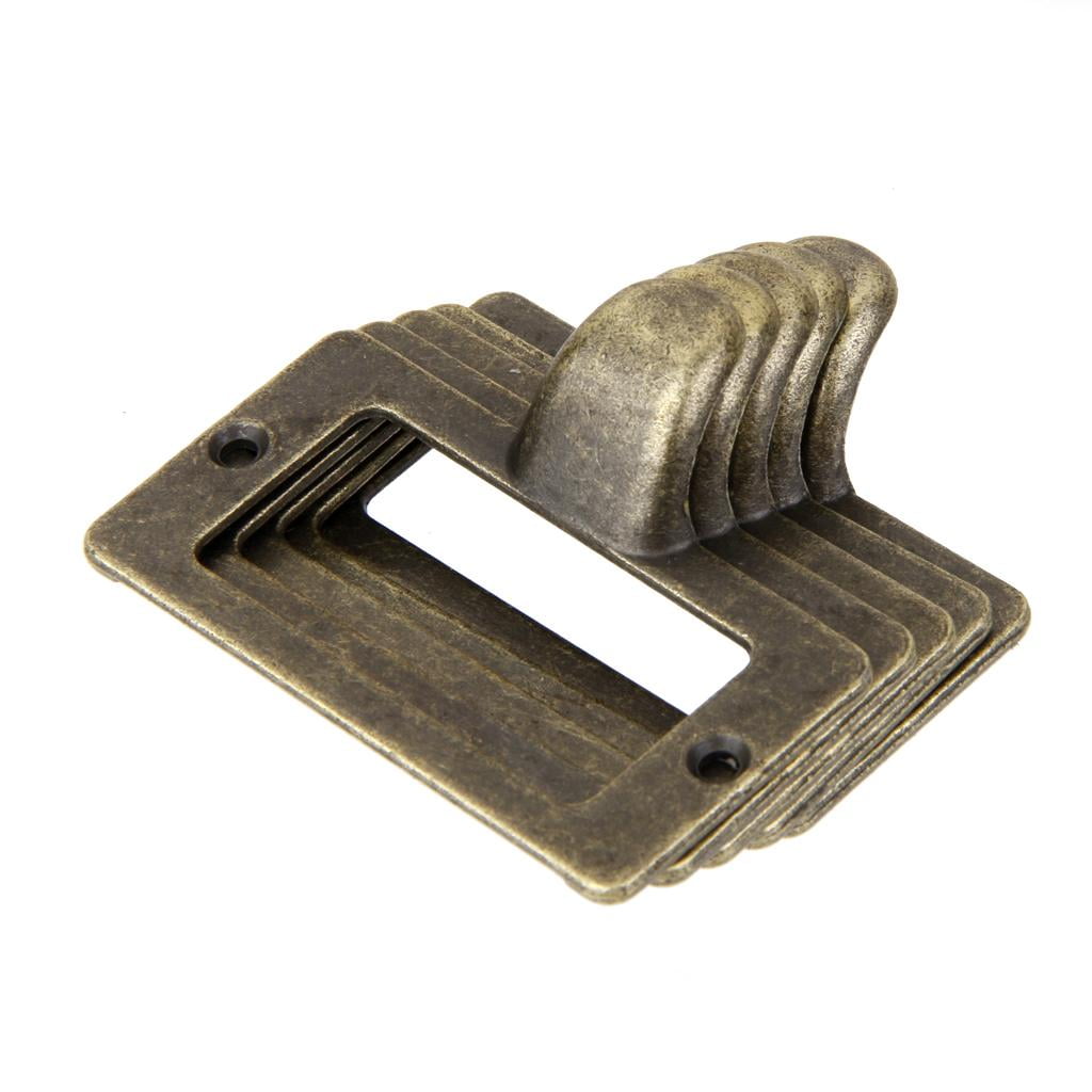 Dualoai 20Pcs Antique Brass Door Cabinet Knob Wardrobe Cupboard Drawer Pulls Handle