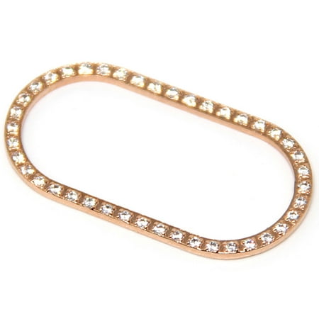 Image of Bling Phone Camera Diamond Lens Frame Metal Plated Diamond Protection Ring for iPhoneX (Rose Gold)