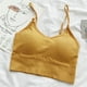 thumbnail image 4 of Qarigey Mujeres Sexy Crop Tops Tube Top Sujetador sin costuras Lencería deportiva Elástico Push Up Sports Bralette Tank Ropa interior amarillo Qarigey AP000318-02, 4 of 6