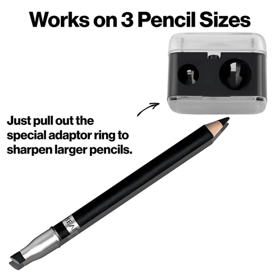 CCOCC Vacuum 2 Hole Makeup Pencil Sharpener with Cover
