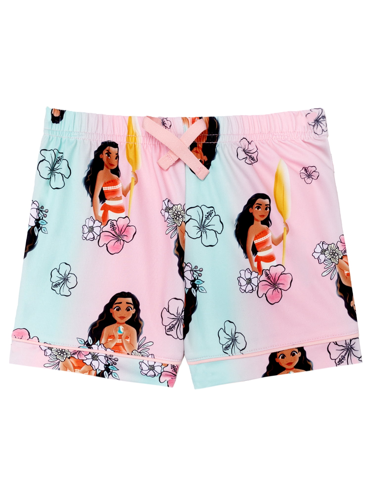 Moana Girls Button Front Top and Shorts Pajama Set, 2-Piece, Sizes 4-12