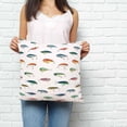 thumbnail image 2 of Colorful Fish Pillow Covers 18x18 Inch Decorative Throw Pillow Cover, Watercolor Cartoon Fishing Sofa Pillowcases Accent Cushion Case Home Decor Bedroom Living Room, 2 of 6