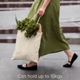 thumbnail image 5 of Bolsa de lona para mujer, bolsas de comestibles reutilizables, lindas bolsas de mano estéticas para ir de compras, playa, universidad blanca, 5 of 5