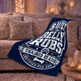 thumbnail image 6 of Certified Dog Dad Badge Belly Rubs Quote, Playful Pet Portrait Pattern, Warm Flannel Blanket for Living Room and Reading Nook, Dog Lovers Father's Day Gift, Pet Lover Home Decor, 6 of 9