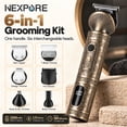 thumbnail image 3 of NEXPURE Beard Trimmer for Men, All-in-One Grooming Kit T-Blade Trimmer, Cordless Hair Clippers, Rechargeable Shaver for Beard, Mustache, Nose, Ear and Body, 3 of 10