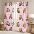 thumbnail image 2 of Feelyou Kawaii Capibara Animal Blackout Curtains Set of 2 (52x84 Each), Cute Ramen Axolotl Window Curtains, 2 of 6