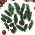 thumbnail image 2 of 10 piezas de ramas de pino artificiales, plantas falsas, ramas de flores artificiales, decoración para fiestas de Navidad, accesorios de bricolaje, ramo, caja de regalo, 2 of 5