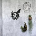 thumbnail image 5 of Bird Metal Wall Art Decor Hummingbird Black Wall Signs Iron Hanging Metal Ornament Sculpture for Balcony Garden Living Room Home Bedroom Kitchen Decoration Indoor Outdoor Gift 11.8x10.7Inch, 5 of 7