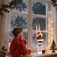thumbnail image 4 of Christmas Ladder Climbing Santas – Cute Fireplace Decor, Santa Claus with Music and Lights, Ideal for Festive Mood, 66x19cm, Perfect Holiday Decoration for Home and Office, 4 of 5