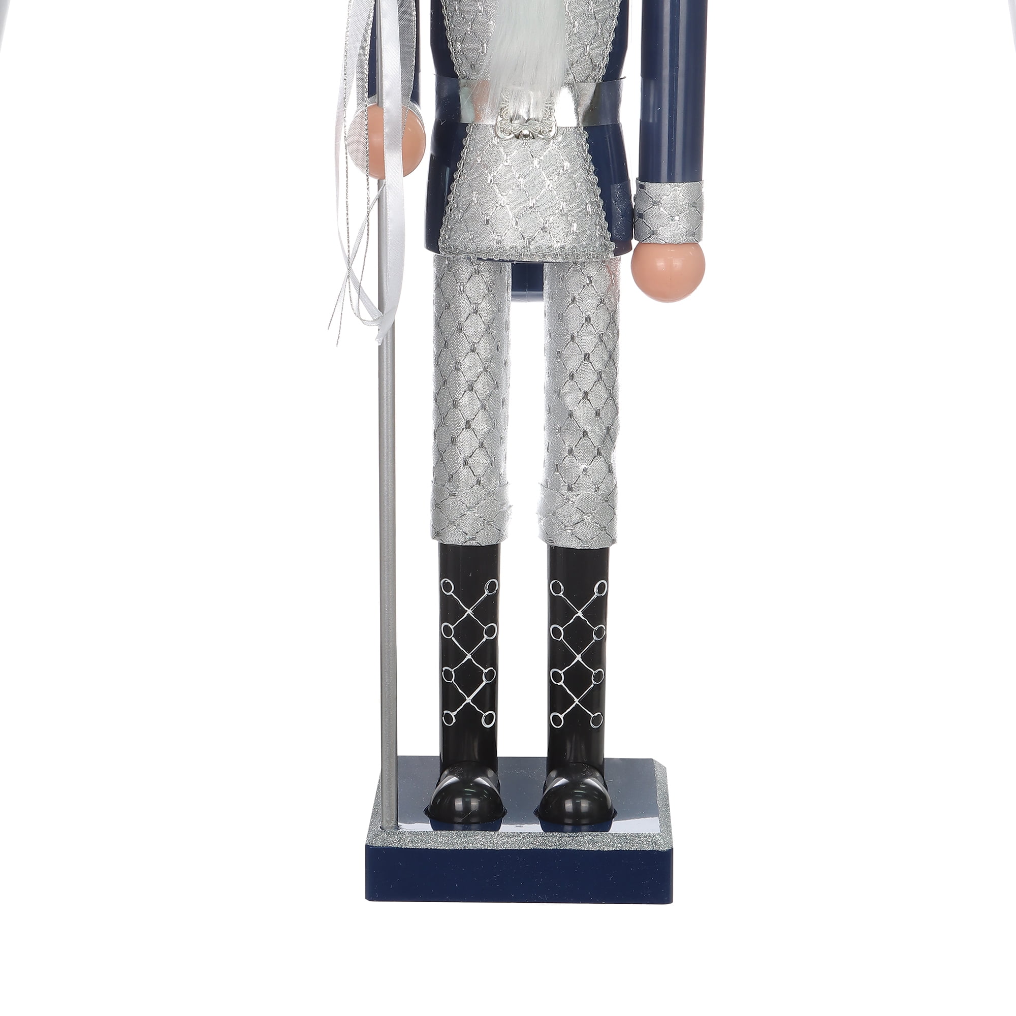 HOLIDAY TIME PL 23 in  Silver/Blue Nutcracker Home Decor, HOLIDAY TIME PL 23`` SV/BU NUTCRACKE