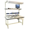 thumbnail image 4 of Global Industrial B2334702 72 x 30 in. ESD Laminate Top Bench-In-A-Box Standard Workbench, Beige, 4 of 4