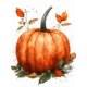 thumbnail image 1 of Qisvanset Framed Canvas Wall Art 12x16 Inch Watercolor Pumpkin Fall Thanksgiving Home Decor, 1 of 5