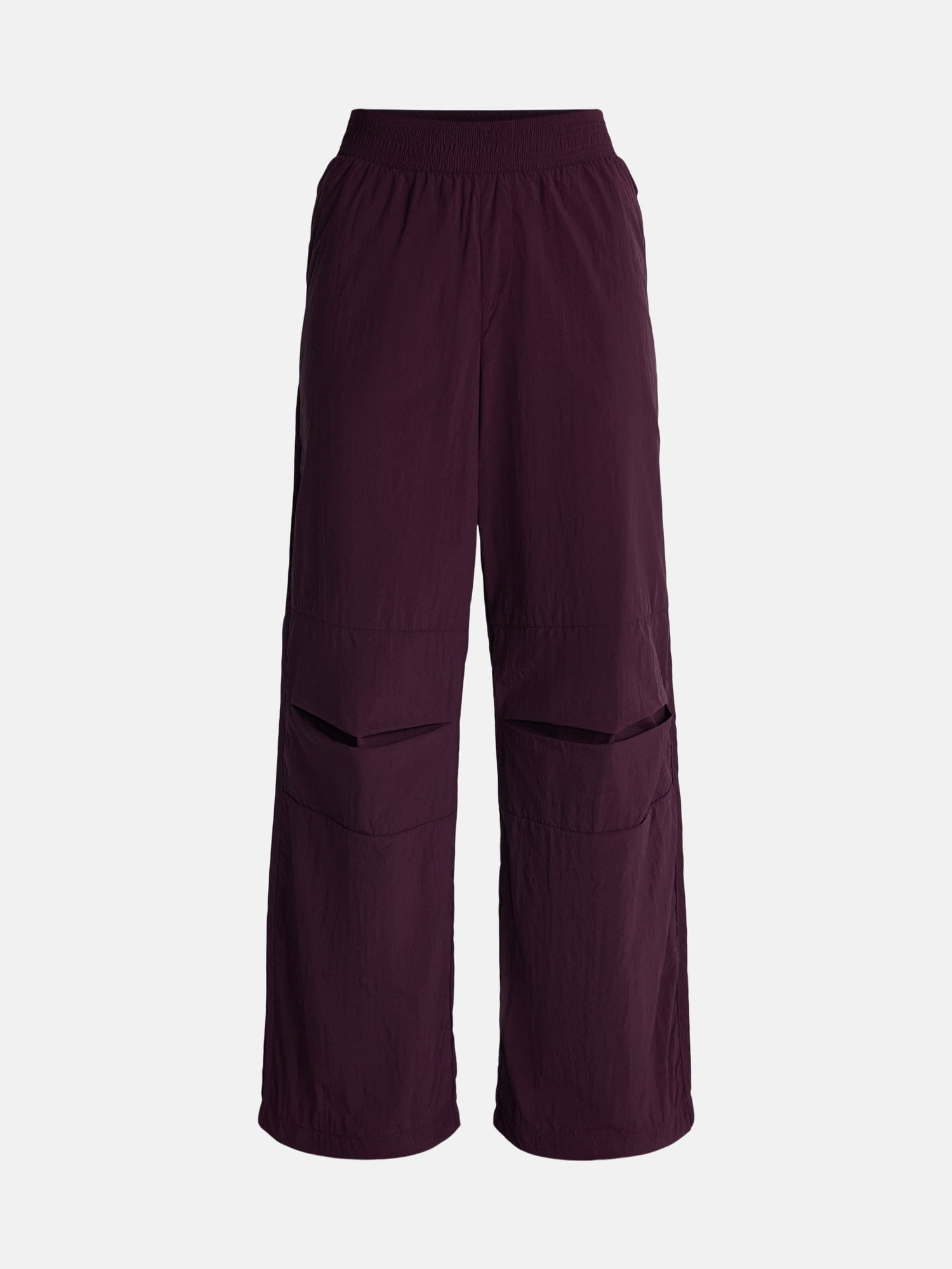Avia Women's and Women's Plus Crinkle Pants with Pleated Knees, 28" Inseam, Sizes XS-4X